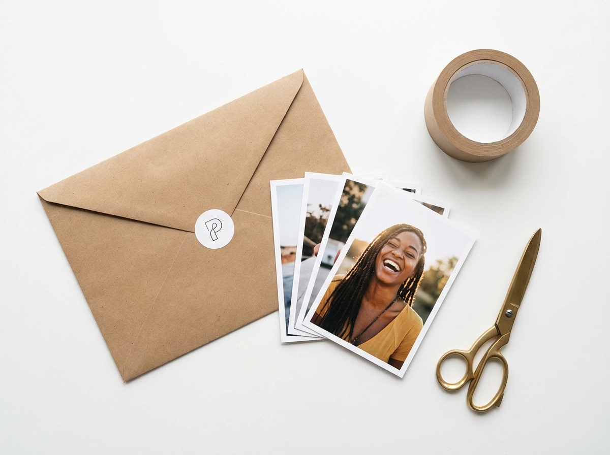 Prints being packaged